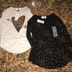 (2) Old Navy girls long sleeved shirts